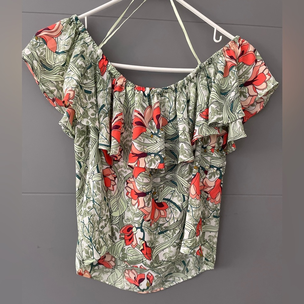 Off the shoulder floral top